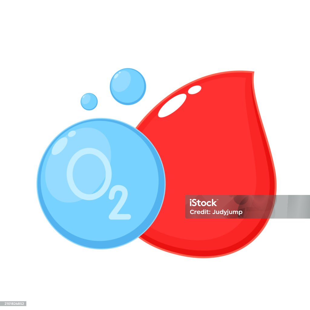 Red Blood Cell And Oxygen Vector Free Space For Text Water Symbol ...