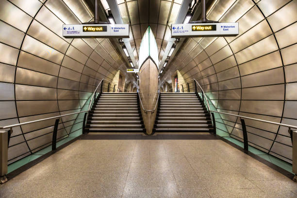 istock Futuristic architecture at Southwark underground station in London, UK 2101847493