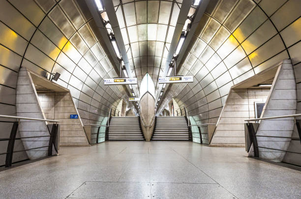 istock Futuristic architecture at Southwark underground station in London, UK 2101847513