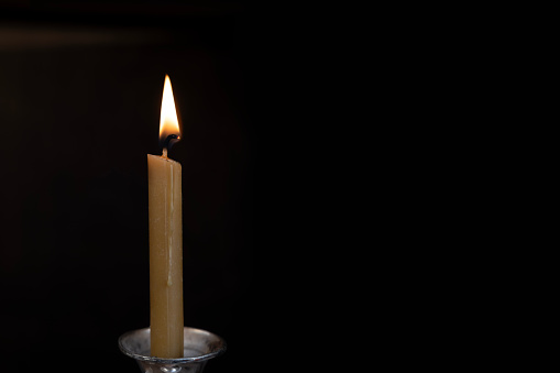 Christmas candlelight in the snow for the 1st Advent