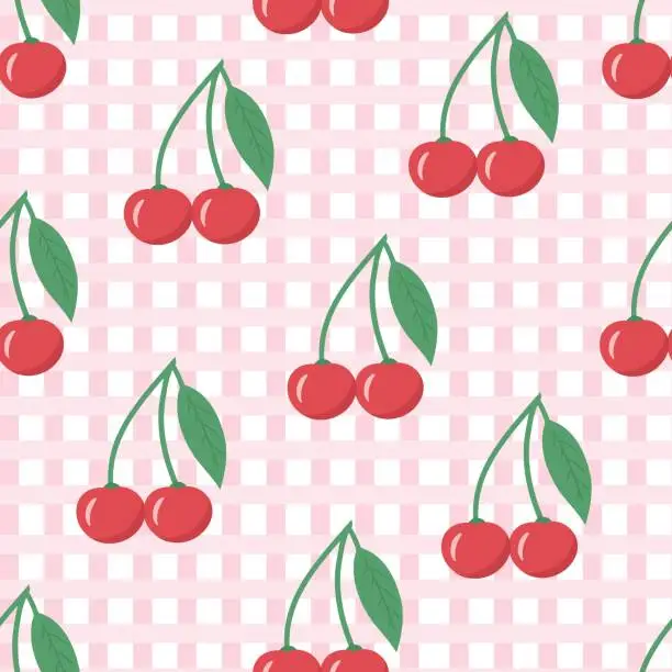 Vector illustration of cherry pattern