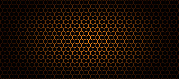 dark orange hexagonal abstract background