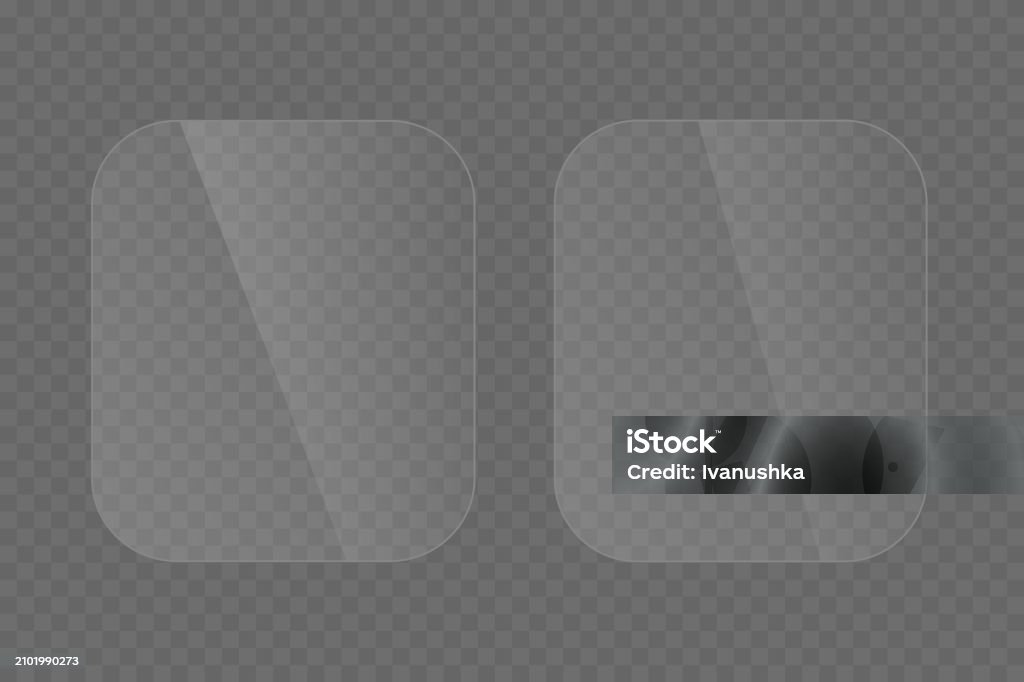 Glass Reflection Vector Light Effect For Objects Realistic Reflection Glass On Transparent ...