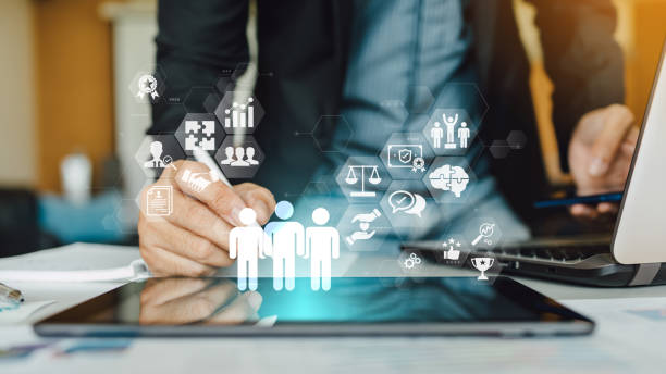 istock CRM Customer Relationship Management, Community Marketing, Business development concept, Businessman touching on virtual screen with customer service and support team for quality business 2102028871