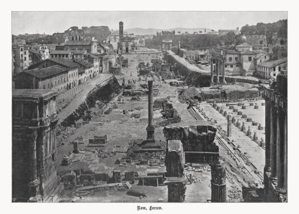 istock The Roman Forum in Rome, Italy, halftone print, published 1899 2102032992