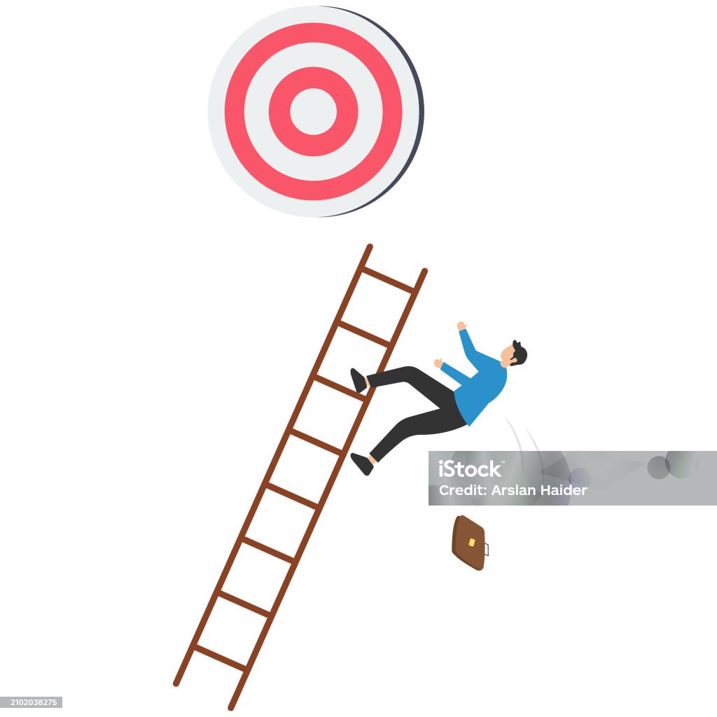 Falling Objectives Mistakes And Errors Causing Business Problems And Missing Goals ...