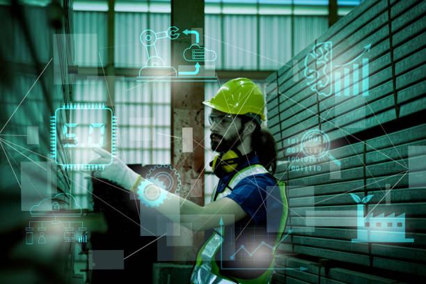 istock Team of engineers working at the factory 2102119114