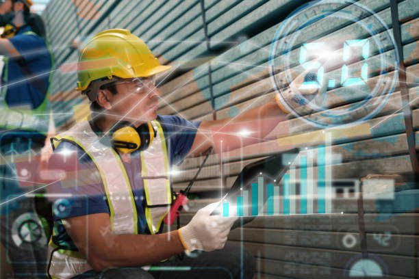 istock Team of engineers working at the factory 2102119117