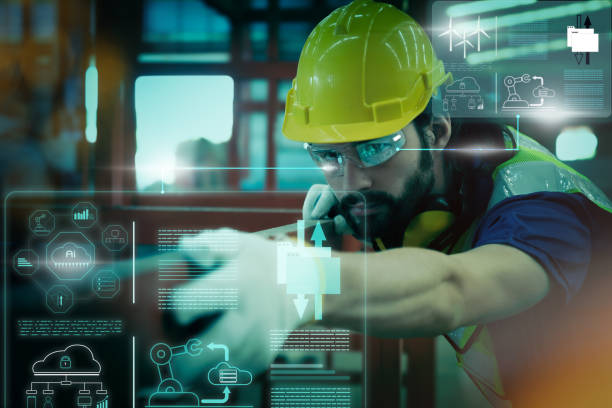 istock Team of engineers working at the factory 2102119636