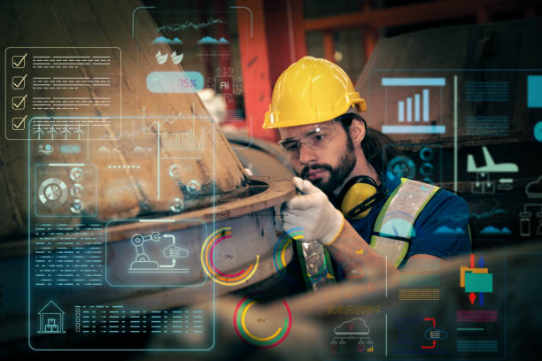 istock Team of engineers working at the factory 2102119641