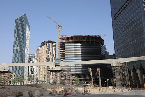 Construction works in Riyadh, Saudi Arabia