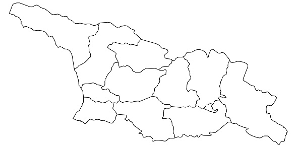 Outline of the map with regions