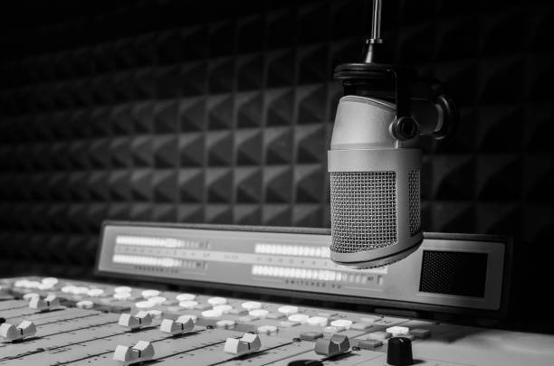 istock Professional microphone and sound mixer 2102178249