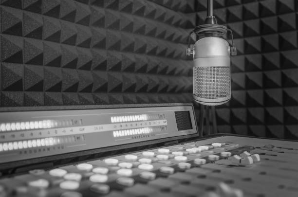 istock Professional microphone and sound mixer 2102178545
