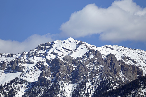 Snow capped mountain in the Lost River Range of Idaho.