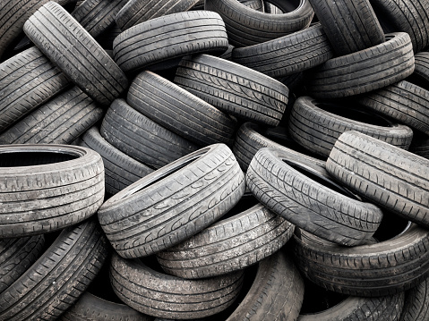 Pile Of Used Tires, Full Frame View