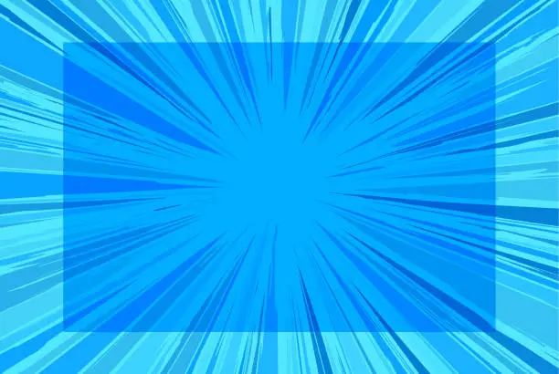 Vector illustration of Blue comic book action explosion starburst