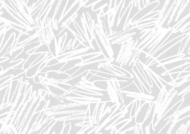 Vector illustration of Seamless white scribbles background