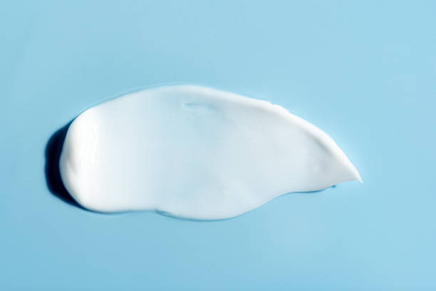Texture of white sunblock cream