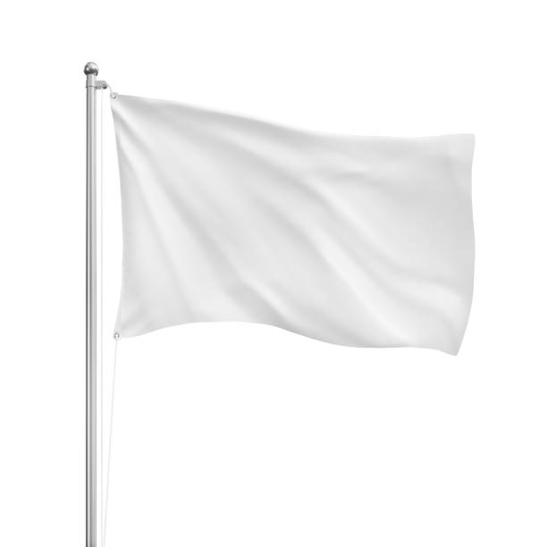 Flag Image An image of a flag isolated on a white background flagpole stock pictures, royalty-free photos & images