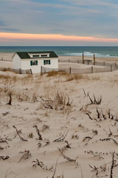 istock Serene sunset on the deserted coast 2102383054