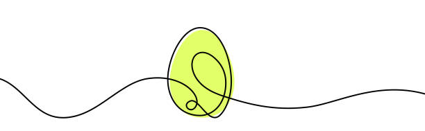 다이나믹 라인의 라임 그린 에그. 벡터 일러스트 레이 션 - lime green backgrounds pattern swirl stock illustrations