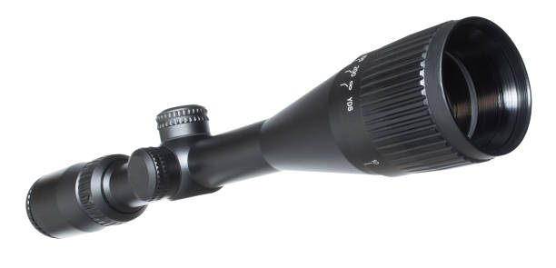 istock Rifle scope with adjustable parallax and magnification 2102519660