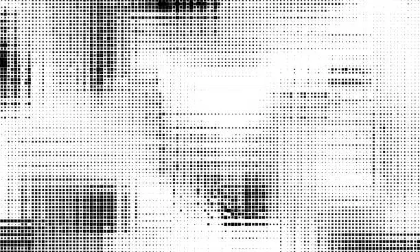 Vector illustration of Dot pattern. Subtle fades dots pattern. Halftone faded grid. Small point fadew texture. Digital black fading points isolated on white background for print net design. Vector illustration