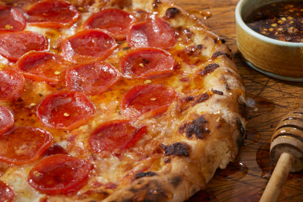 istock Trending Hot Honey Pepperoni Pizza 2102579078
