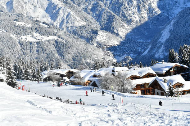 istock Courchevel ski resort by winter 2102579609