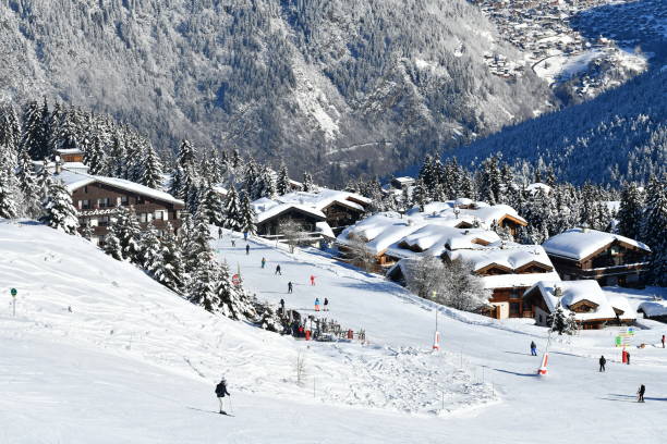 istock Courchevel ski resort by winter 2102584372