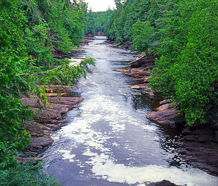 The Black River - river on the Upper Peninsula of the U.S. state of Michigan, flowing mostly in Gogebic County into Lake Superior. The northern section of the river, 14 miles (23 km) within the boundaries of the Ottawa National Forest, was designated a National Wild and Scenic River in 1992.