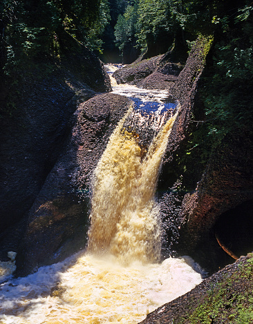 The Black River - river on the Upper Peninsula of the U.S. state of Michigan, flowing mostly in Gogebic County into Lake Superior. The northern section of the river, 14 miles (23 km) within the boundaries of the Ottawa National Forest, was designated a National Wild and Scenic River in 1992.