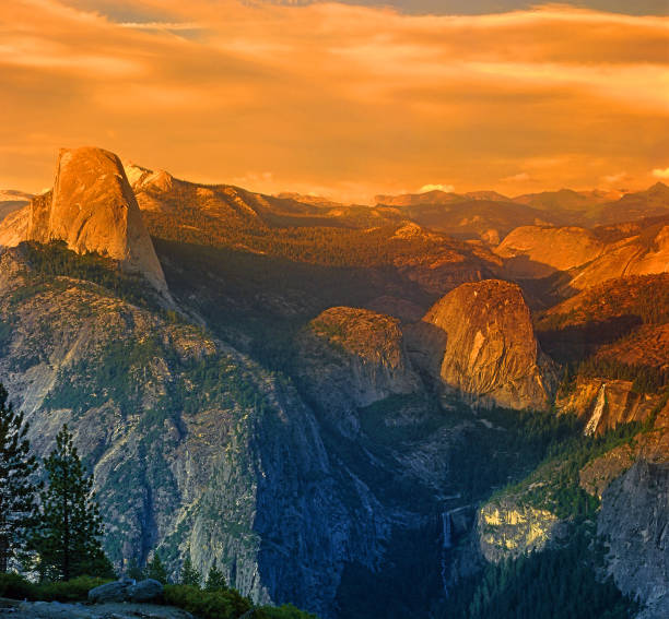Yosemite National Park, California, USA, UNESCO World Heritage Site - granite stone slabs typical of the local national park