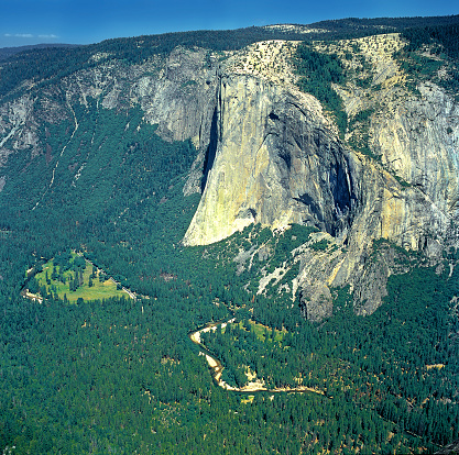 Yosemite National Park, California, USA, UNESCO World Heritage Site - granite stone slabs typical of the local national park