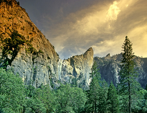 Yosemite National Park, California, USA, UNESCO World Heritage Site - granite stone slabs typical of the local national park