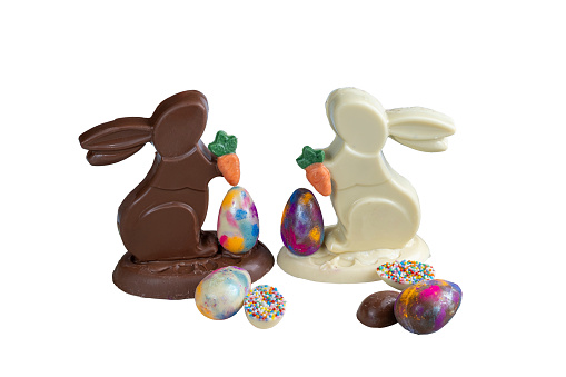 Belgian chocolate Easter bunny stuffed with hazelnut cream.