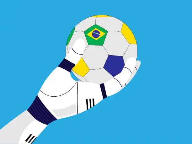 Vector illustration of AI in Brazilian football