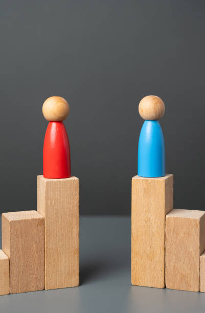 istock Debate. Conflict resolution. Diplomacy and negotiations. Communication as equals. Competition, battle with an opponent. Resolving disputes and conflicts. Find consensus. 2102725305