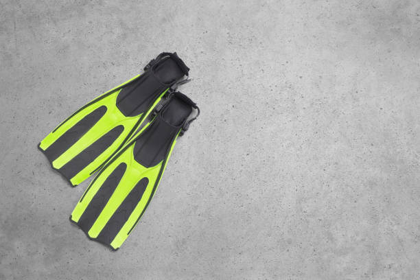 Scuba diving fins, flippers on a background