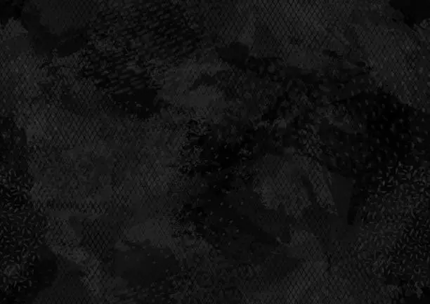 Vector illustration of Seamless black mesh pattern background wallpaper