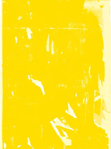 Vector illustration of Yellow ripped poster illustration