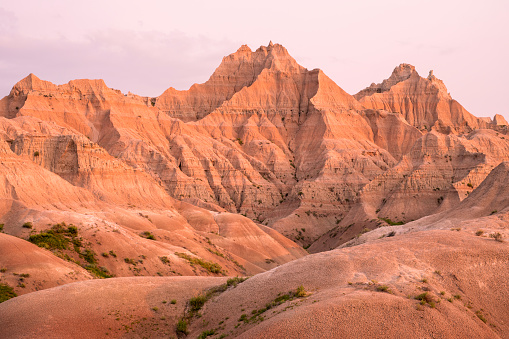 Sunset at Badlands National Park, South Dakota, USA