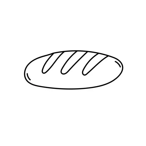 Vector illustration of Loaf of Bread Concept Vector Illustration