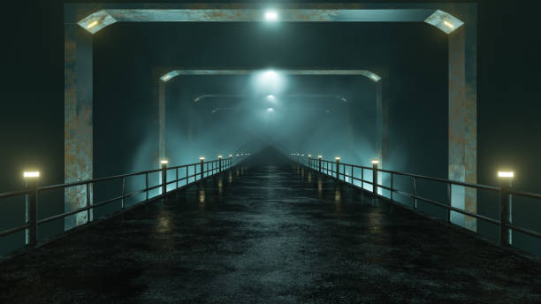 istock Old Bridge With Metal Railings And Concrete Pavement 2102869718