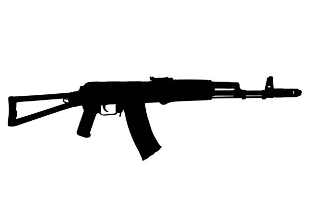 istock kalashnikov aks74 assault rifle black silhouette 2102884451