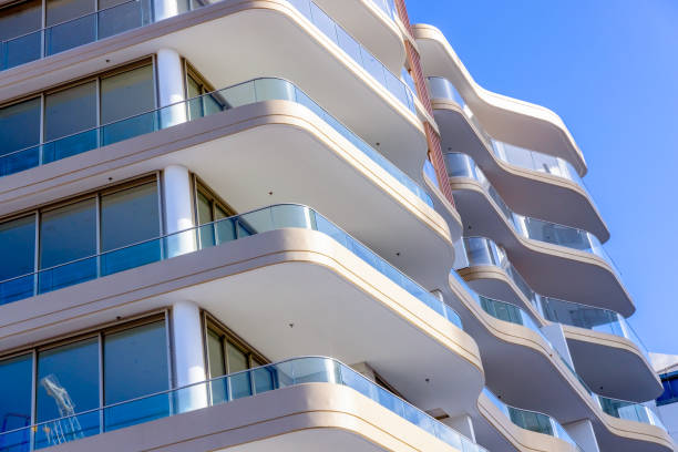 istock Building new, modern apartment building, background with copy space 2102990200