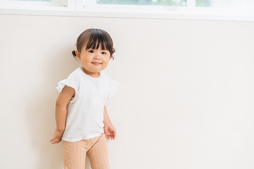 portrait of asian cute baby,smile