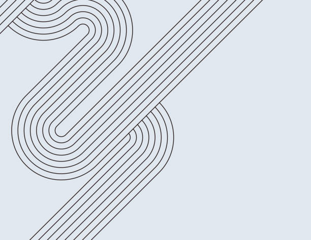 abstract minimalism geometric circle with stripe line pattern background