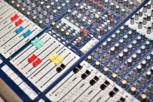Close-up of Sound mixer